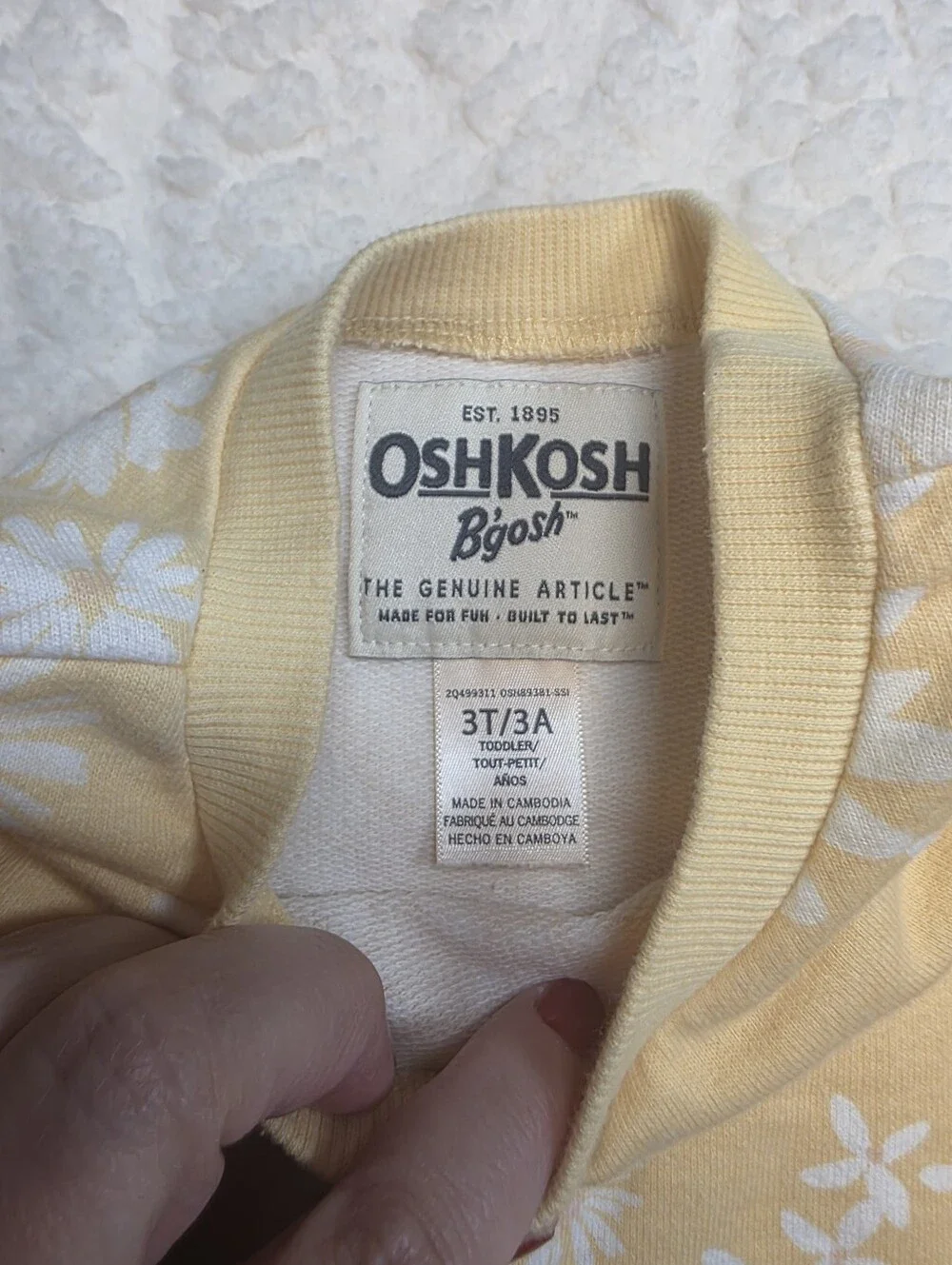 Toddler Girl 3T Bundle OshKosh Floral Sweatshirt Cat & Jack Fleece Jacket